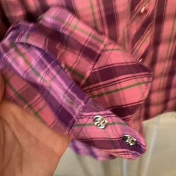 Bit & Bridle Womens Western Button Down Shirt Sz XL Embroidered Horses Snap Buut - Picture 4 of 9